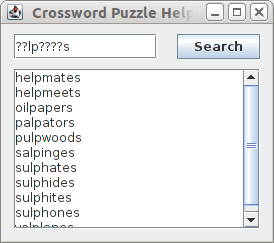 Screenshot of Crossword