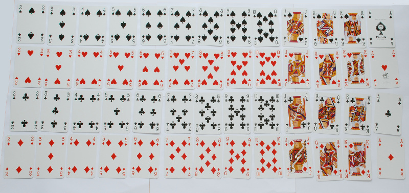 A set of playing cards